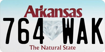 AR license plate 764WAK