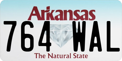 AR license plate 764WAL