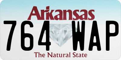 AR license plate 764WAP