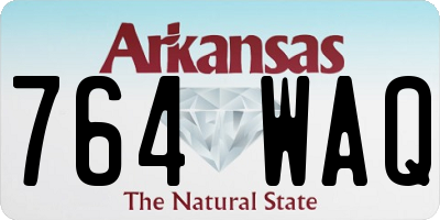 AR license plate 764WAQ