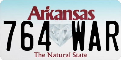 AR license plate 764WAR