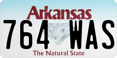 AR license plate 764WAS