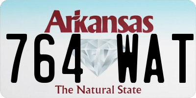 AR license plate 764WAT