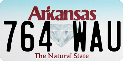 AR license plate 764WAU