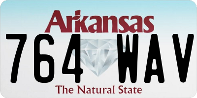 AR license plate 764WAV