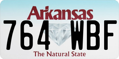 AR license plate 764WBF