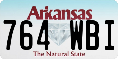 AR license plate 764WBI