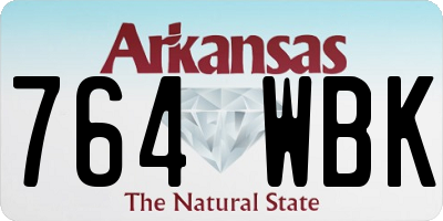 AR license plate 764WBK