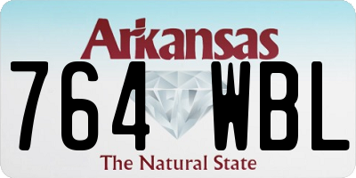AR license plate 764WBL