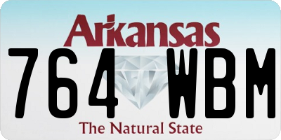 AR license plate 764WBM