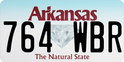 AR license plate 764WBR