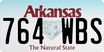AR license plate 764WBS