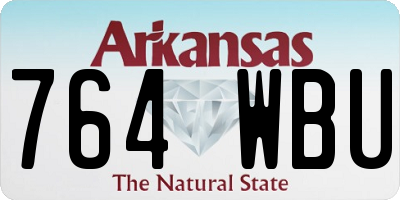 AR license plate 764WBU