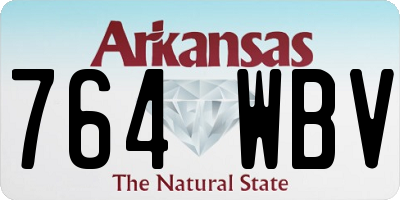 AR license plate 764WBV