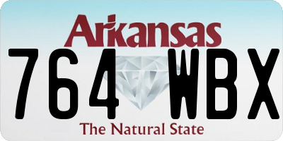 AR license plate 764WBX