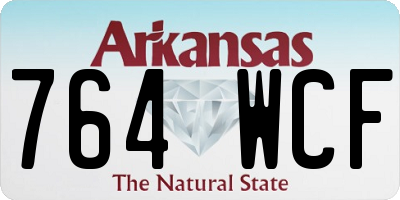 AR license plate 764WCF