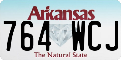 AR license plate 764WCJ