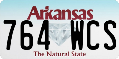 AR license plate 764WCS