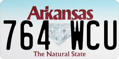 AR license plate 764WCU
