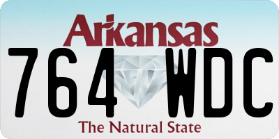AR license plate 764WDC