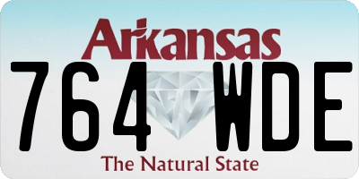 AR license plate 764WDE