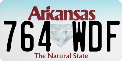 AR license plate 764WDF