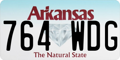 AR license plate 764WDG