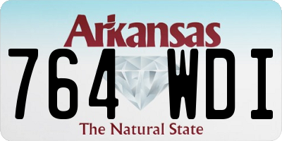 AR license plate 764WDI
