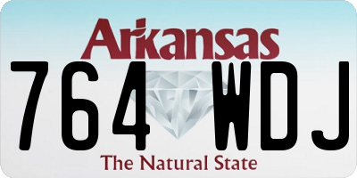 AR license plate 764WDJ