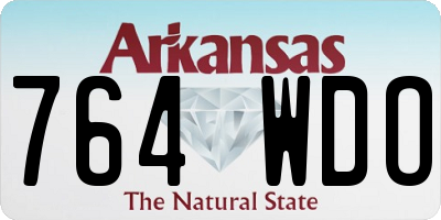AR license plate 764WDO