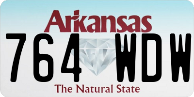 AR license plate 764WDW