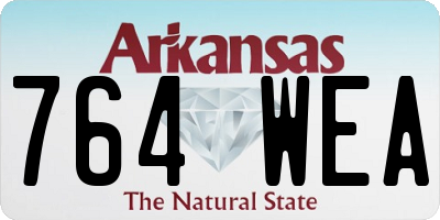 AR license plate 764WEA