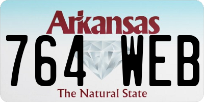 AR license plate 764WEB