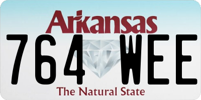 AR license plate 764WEE