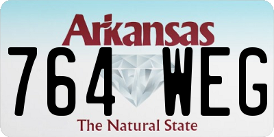 AR license plate 764WEG
