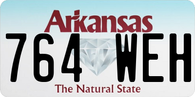 AR license plate 764WEH