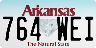 AR license plate 764WEI