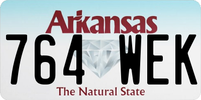AR license plate 764WEK