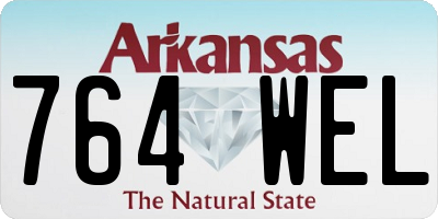 AR license plate 764WEL