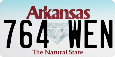 AR license plate 764WEN