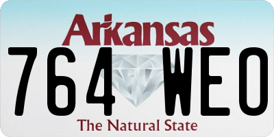 AR license plate 764WEO