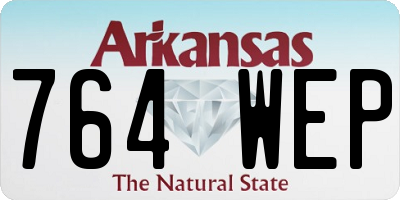 AR license plate 764WEP