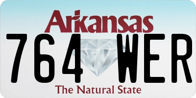 AR license plate 764WER