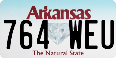 AR license plate 764WEU