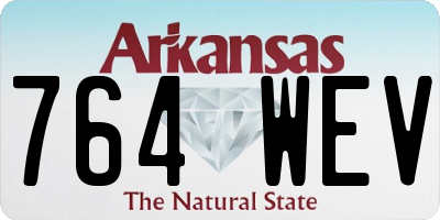 AR license plate 764WEV