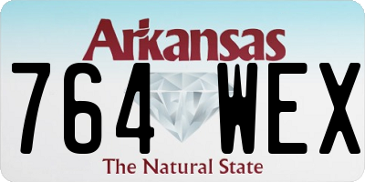 AR license plate 764WEX
