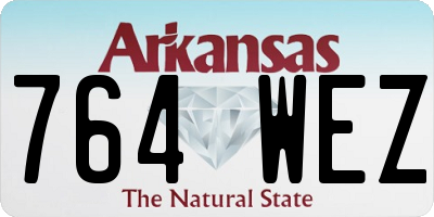 AR license plate 764WEZ