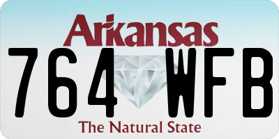 AR license plate 764WFB
