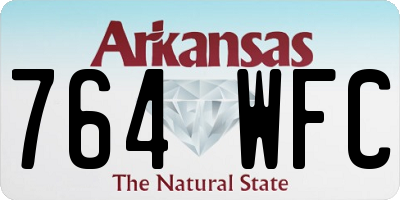 AR license plate 764WFC