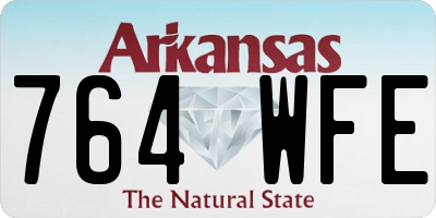 AR license plate 764WFE
